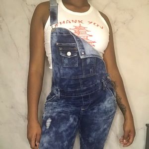 Denim overalls